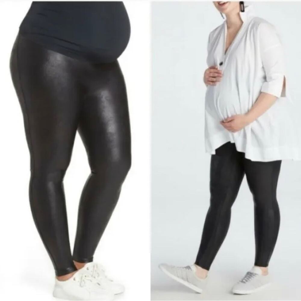 Spanx Mama Faux Leather Leggings
